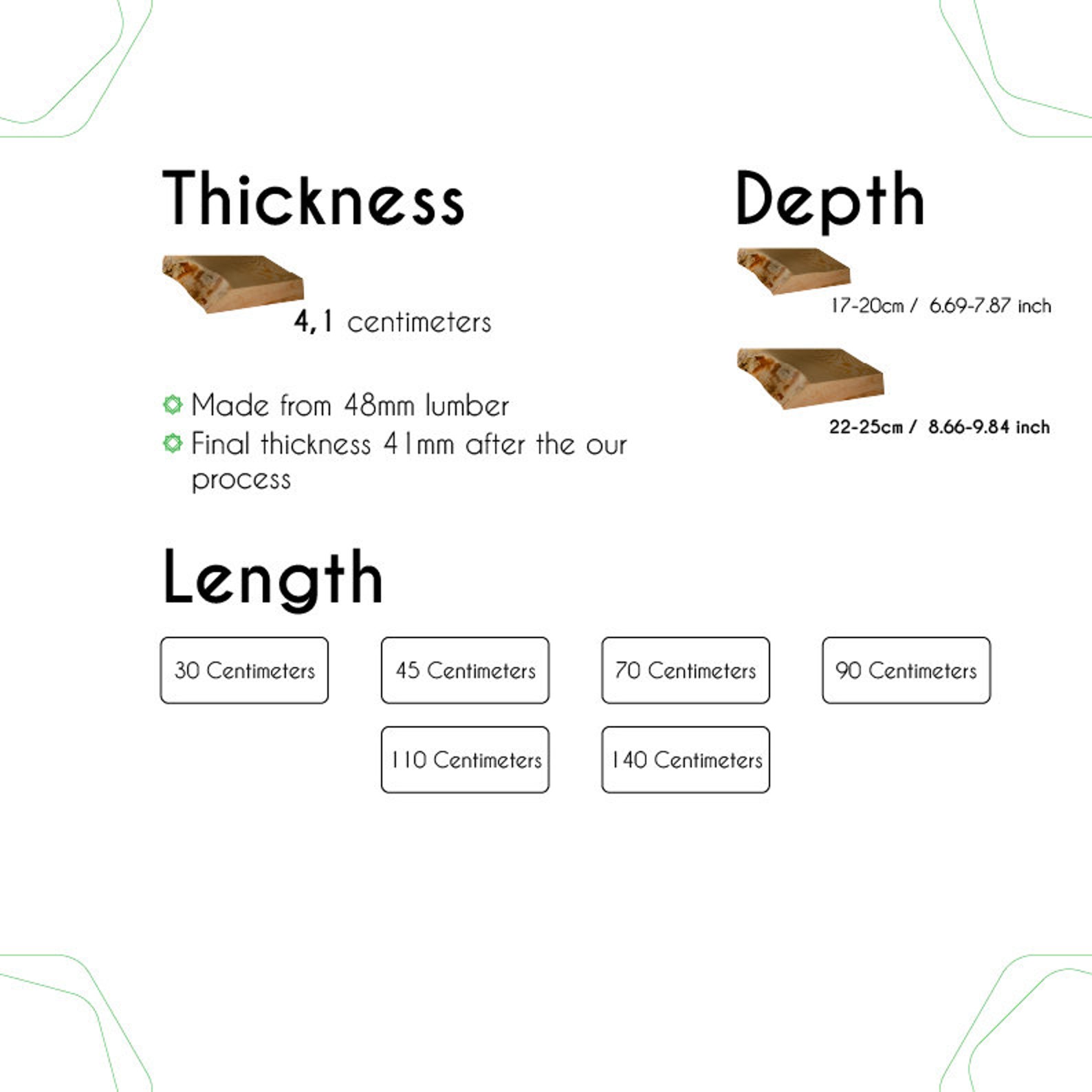 Handmade Solid Rustic Style Wood Shelves With Hidden Brackets Etsy