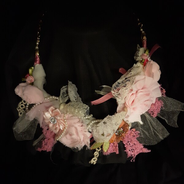Flower Bib Necklace