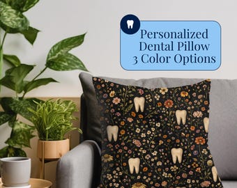 Dental Office Decor Pillow Dental Accessories for Waiting Room Decor Dentist Gift Dental Wall Art Hygienist Gift Personalized Dental Gift