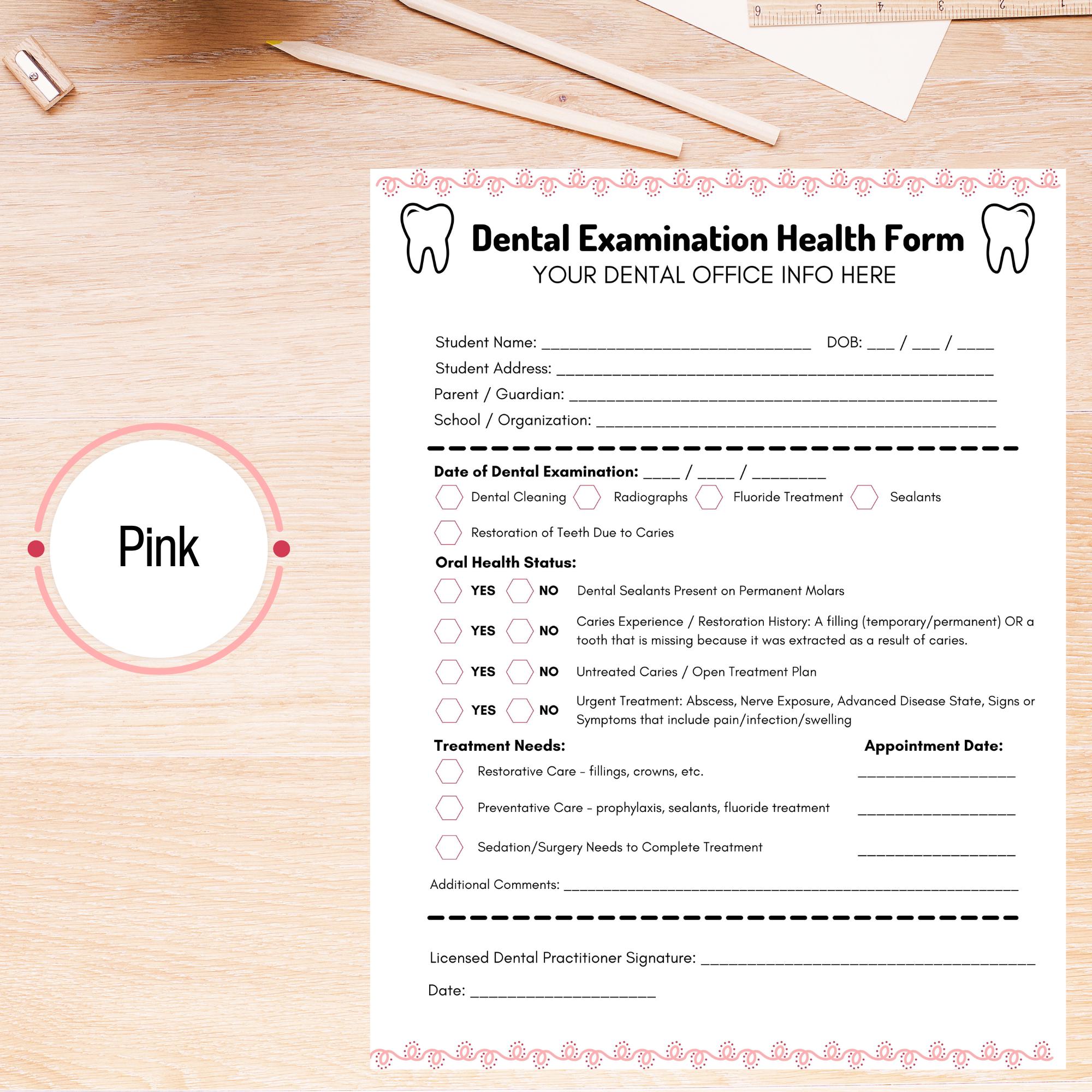 Dental Health Form Customized PDF File for Pediatric Dentist New Dentist Office Digital Download Printable Form for Pediatric Dental Patient - Etsy dental-health-form-customized-pdf-file-for-pediatric-dentist-new-dentist-office-digital-download-printable-form-for-pediatric-dental-patient-etsy