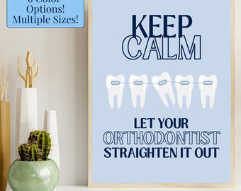 Orthodontist Dental Art Dentist Office Decor Pediatric Dental Wall Art Dental Wall Hanging Orthodontist Waiting Room Decor Orthodontist Gift