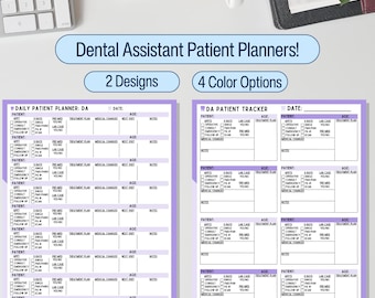 Dental Assistant Patient Planner for Dental Patient Tracker Dental Planner Healthcare Planner for Daily Patient Printable Planner Student