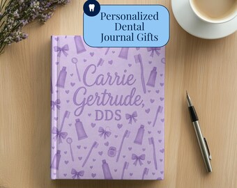 Personalized Dental Assistant Gift Under 30 Dental Accessories Journal for Dental Hygienist Gift Coquette Notebook for Dental Student Gift