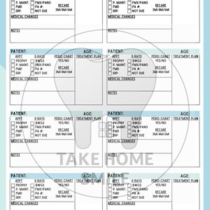 Daily Patient Planner RDH Daily Patient Tracker Digital - Etsy