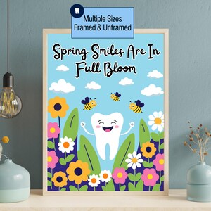 Arte da parete per dentisti primaverile Decorazione per studio dentistico per sala d'attesa Arte Nuovo decoro per sala d'attesa per dentisti Decorazione da parete per dentisti Regalo per dentisti Arte per dentisti
