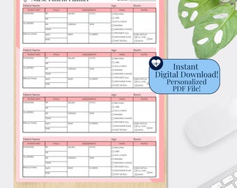 Nurse Digital Planner for Custom Nurse Gift Printable Nurse Digital Download Template New Nurse Graduation Gift Nurse Accessories Nurse Grad