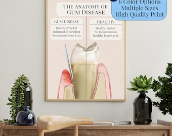 Dental Art Dental Office Decor for Periodontist Dental Print Dental Wall Hanging Tooth Dental Wall Art Waiting Room Decor New Dentist Gift