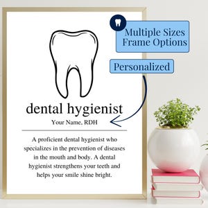 Customized Dental Office Decor Dental Wall Art Personalized Dental Hygienist Gift Dental Art Waiting Room Decor Dental Wall Hanging Poster