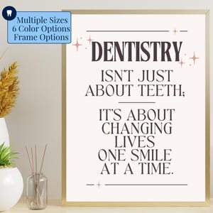 Dentist Waiting Room Decor Dental Wall Art for Dentistry Dental Office Decor Dental Art Poster New Dentist Gift Dentist Office Wall Hanging