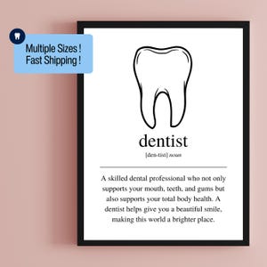 Poster dentista Arte per arredamento studio dentistico Nuova arte dentista Arte murale dentista per regalo dentista Arte da appendere alla parete dentista Decorazione sala d'attesa Arte