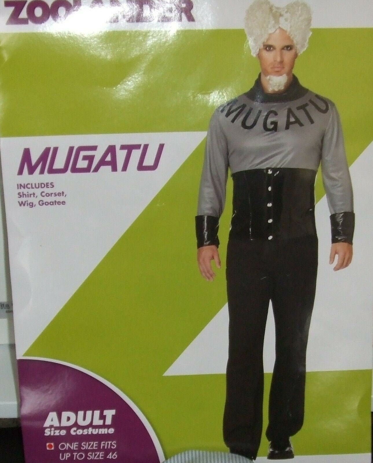 Costume Halloween Zoolander Mugatu Adult One Size Fits All