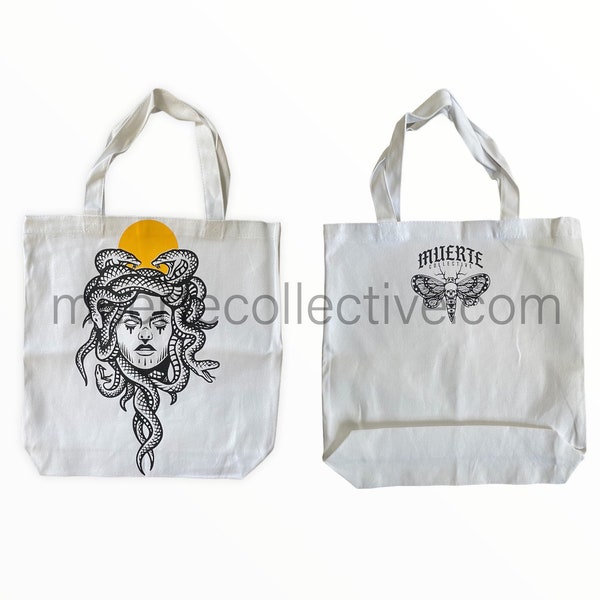 Medusa Tote | Reusable Tote | Canvas Tote | Greek Mythology Tote | Medusa Bag | Aesthetic Tote Bag | Art Tote Bag | Eco Tote Bag | Hand Bag