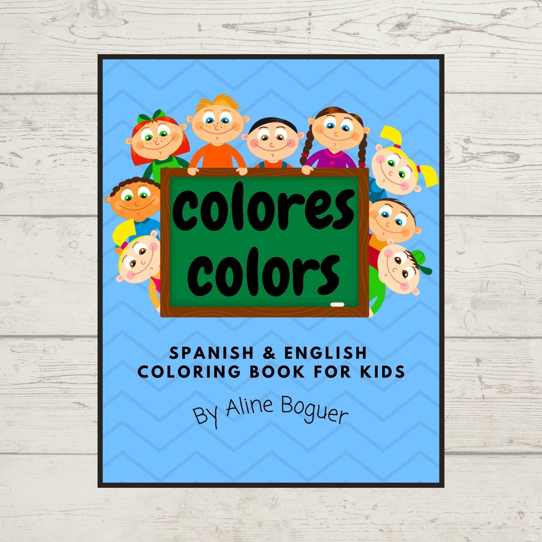 Spanish Coloring Book - English Coloring Book - 30 Pages Learning the
