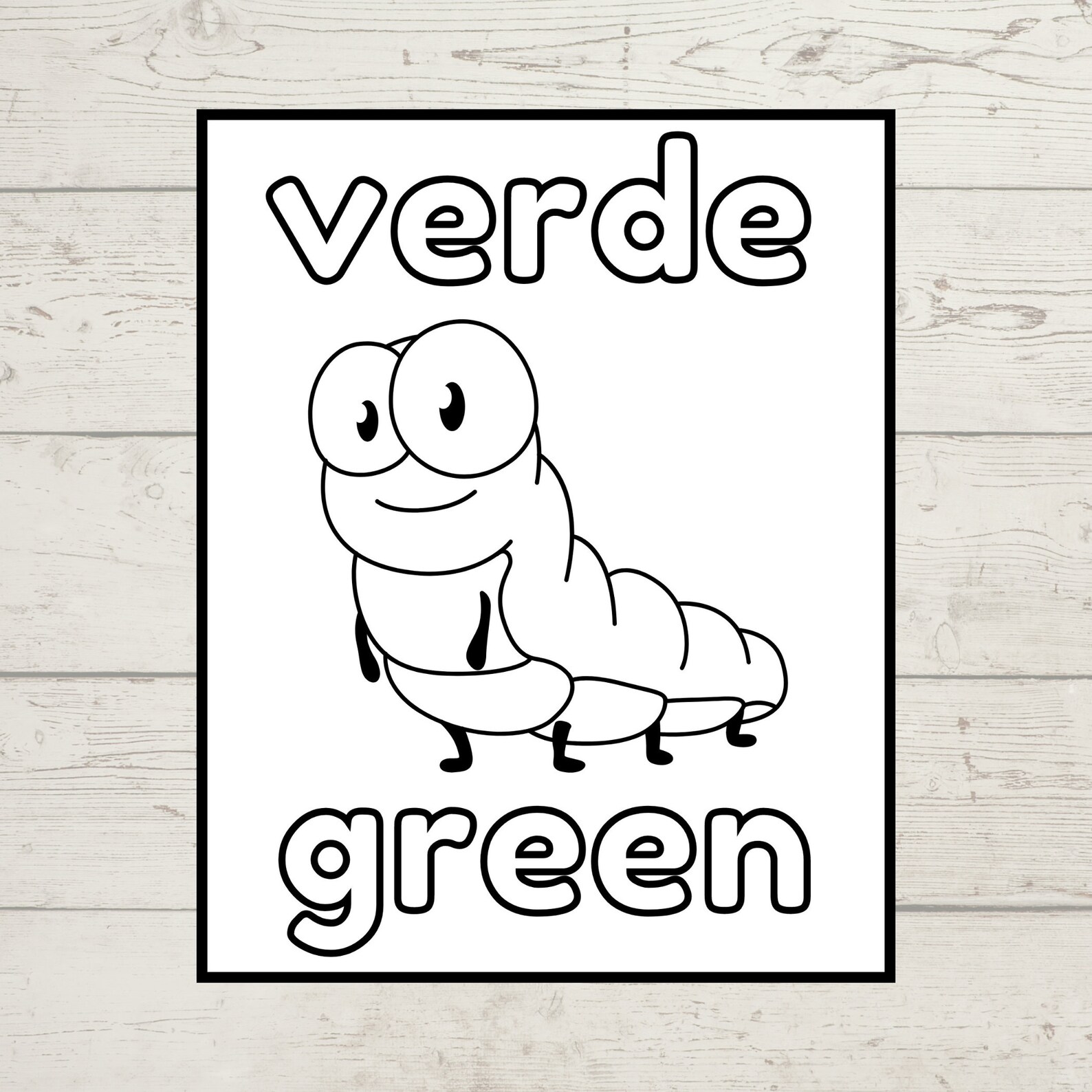 Spanish Coloring Book - English Coloring Book - 30 Pages Learning the