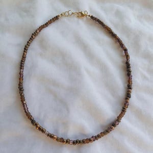 Collana color cioccolato, collana di perline alla moda