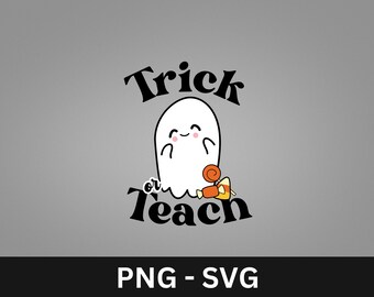 halloween svg - fantôme svg - professeur svg - automne svg - halloween chemise svg - tromper ou enseigner svg - halloween png - Retro svg - sublimation