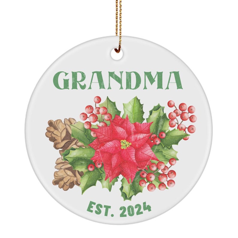 Grandma Ornament Grandma Est 2024 Grandma Gifts Pregnancy Etsy