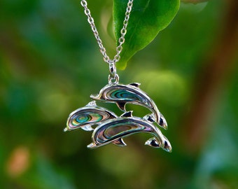 Abalone Dolphin Ohana Pendant