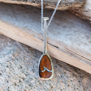 Koa Wood Canoe Paddle Pendant