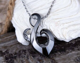 Black Serpent Hook Pendant
