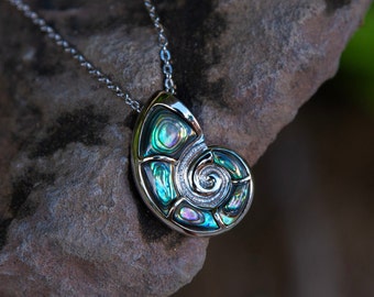 Abalone Liilii Nautilus Shell Pendant