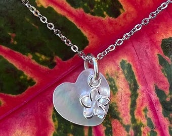Island Heart Mother of Pearl Pendant