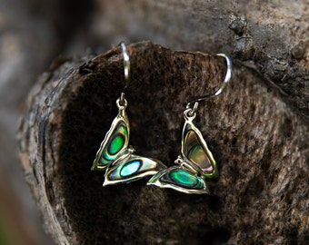 Abalone Butterfly Earrings