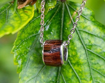 Koa Wood Barrel Pendant