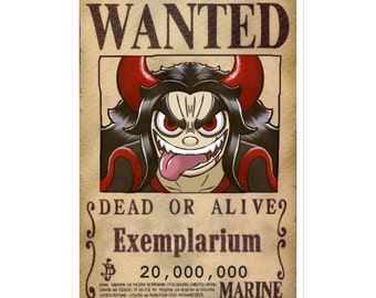 Crimson Cross Captain Wanted Poster Sticker!