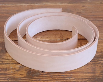 Bande de cuir havane végétale 35 mm Ceinture pleine fleur Bracelet en cuir vierge Ceinture en cuir artisanal au tannage végétal pour la fabrication de produits au Royaume-Uni