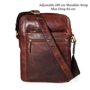 Sac homme en cuir, cadeau unique pour lui, sac messager hommes, sac crossbody, sac iPad, sac tablette, sacs en cuir pour hommes, sac de voyage en cuir pour hommes, image 6