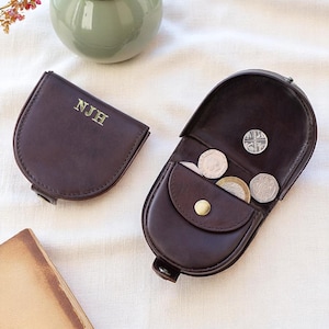 Monedero de cuero personalizado para hombre, monedero con grabado personalizado, monedero con bandeja, billetera con forma de herradura, pequeño regalo de cuero para él y papá.
