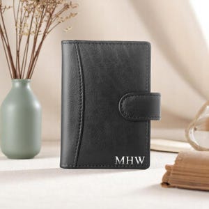 Weiche Leder Brieftasche Kreditkartenhalter für Frauen Personalisiertes Geschenk Benutzerdefinierte Initialen Geldbörse RFID Karte Brieftasche Kleine Leder Geschenkidee Für Frauen