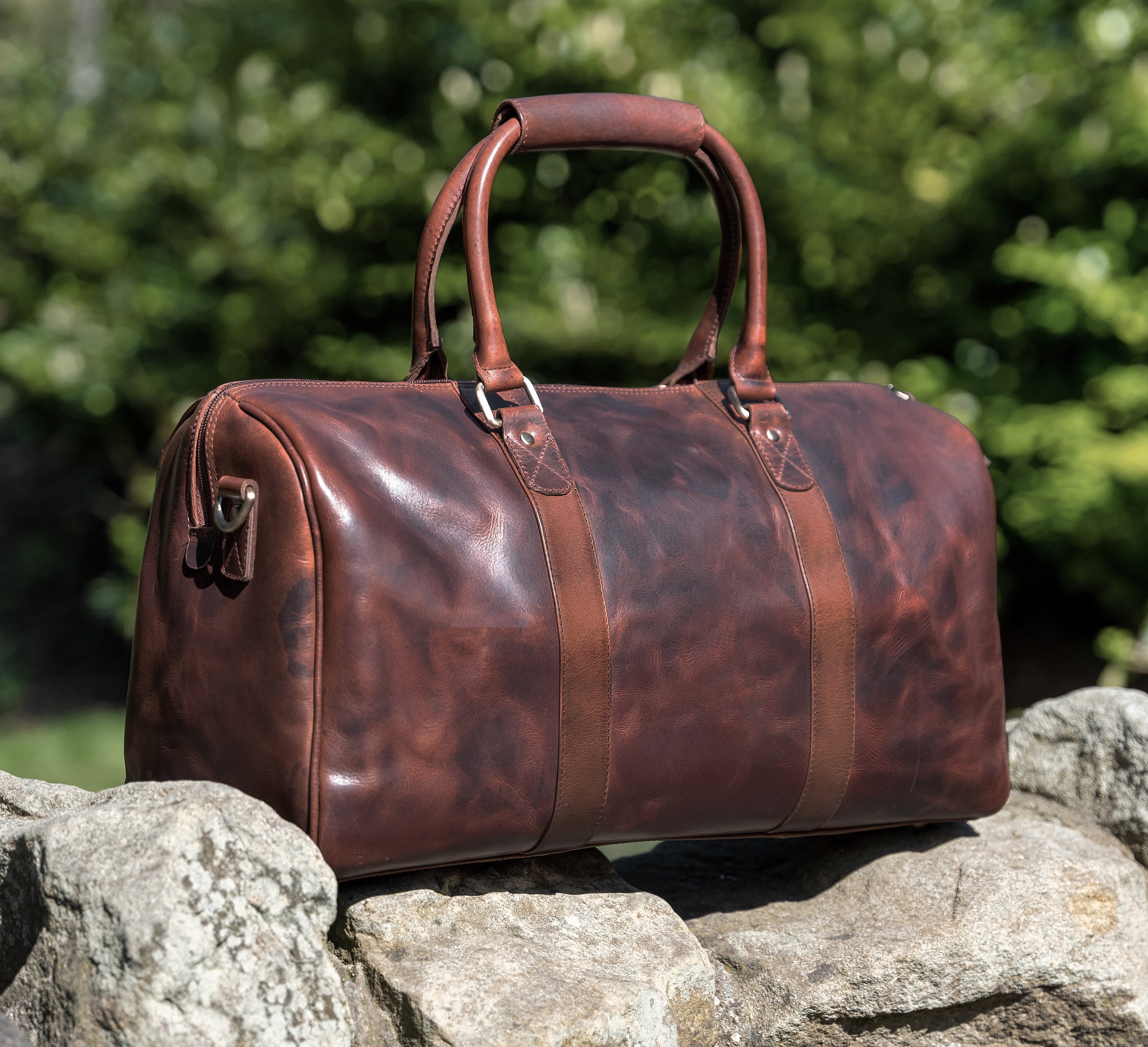 Personalised Leather Duffle Bag/christmas Gifts for 