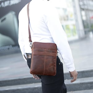 Sac homme en cuir bandoulière pour homme Sac bandoulière de voyage en cuir Sac de voyage en cuir homme Sac à main pilote Idée cadeau personnalisée pour lui