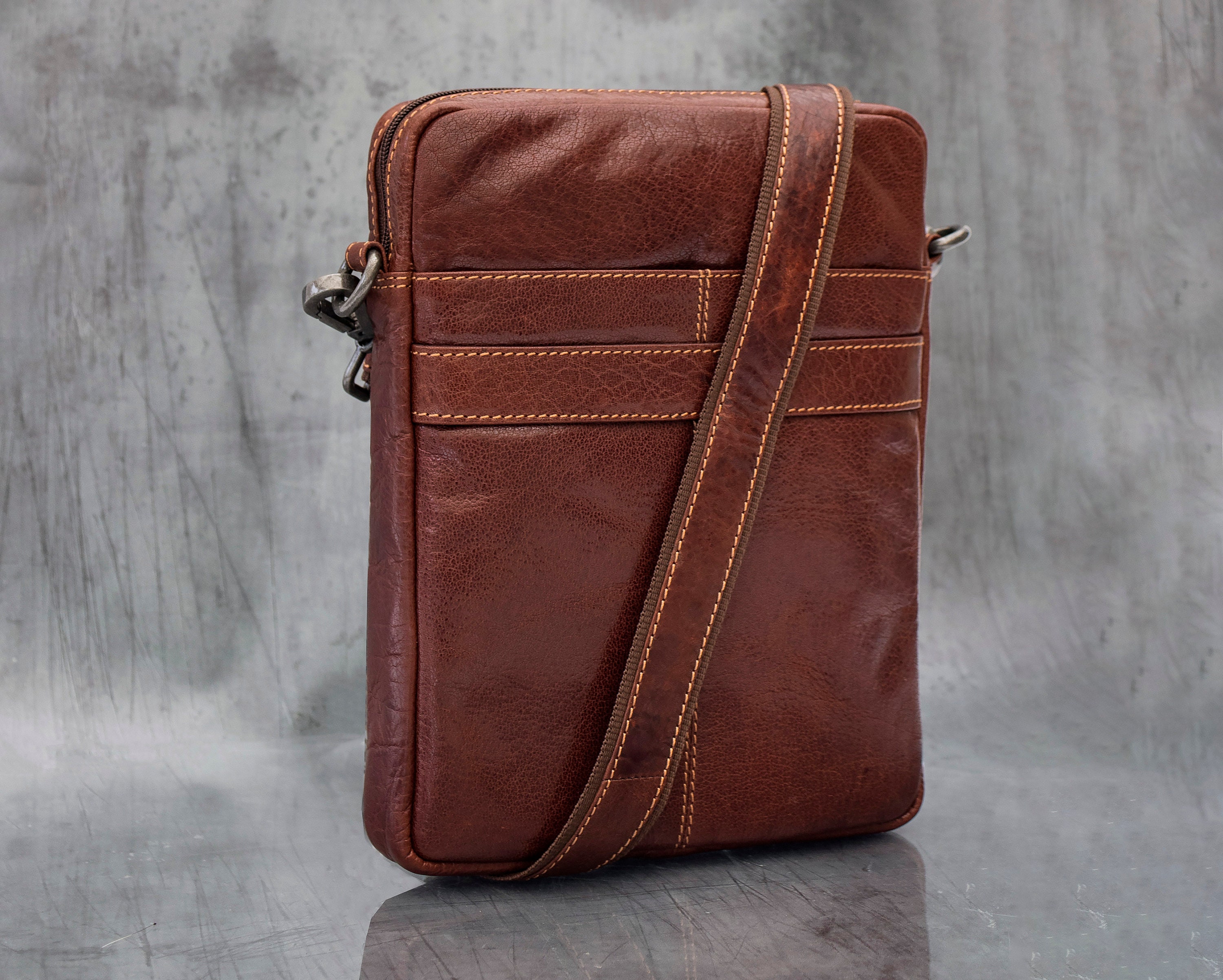 Personalised Men's Vintage Brown Leather Flight Bag - Etsy UK