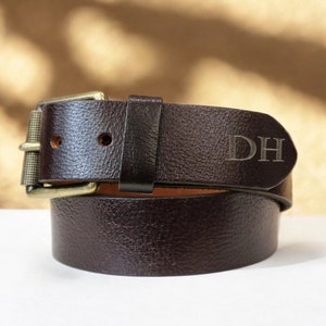 Personalised Gift For Men Full Grain Belt Buffalo Leather Thick Leather Belt For Men Handmade Custom Leather Belt Gift Idea For Him