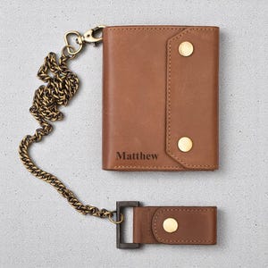 Billetera personalizada con láser para el Día del Padre, regalo para papá, billetera de cuero para cumpleaños, tarjetero con bloqueo RFID, billetera triple.