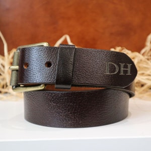 Full Grain Men's Belt Buffalo Leather Thick Leather Belt For Men Handmade Belt For Men Personalised Gift For Men Custom Leather Belt Gift