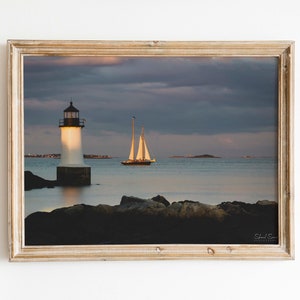 New England Landscape Print, Massachusetts Photography Print, DIGITAL DOWNLOAD, Landscape Photo Wall Art, Nature Photograph, Lighthouse