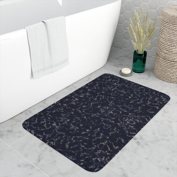 Genteele Bath Mats, Non Slip - Grey 17 x 24 Memory Foam Bathroom Rugs -  Quick Dry