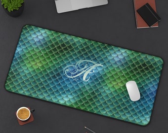 Personalisierte Monogramm Schreibtischmatte: Große Mauspad, rutschfest
