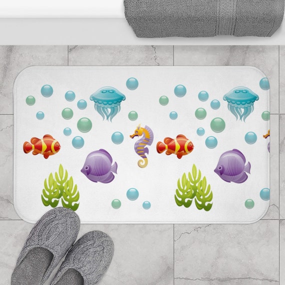 Mat for Toddler Bath Bath Mats for Toddlers Funny Fish Bath 