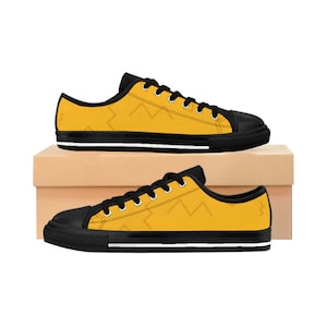 Gelbe Canvas Sneakers: Damenmode Sneakers