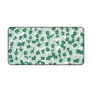 Excel Desk Mat - Accounting  Desk pad mouse pad 12inches - Large Mouse Pad - Gift for Co-worker - Gift for Student