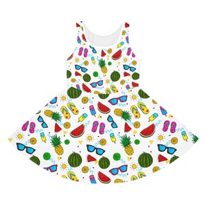 Summer Girls&#39; Sleeveless Sundress (AOP)- Funny Girls Summer Dress