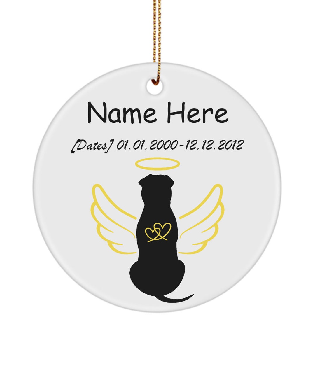 Personalized Pet Memorial Ornament: Custom Dog Loss Sympathy Gift - Etsy