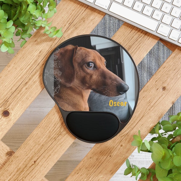 Personalized Mouse Pad With Wrist Rest Etsy