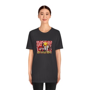Pop Art Print Jersey Short Sleeve Tee
