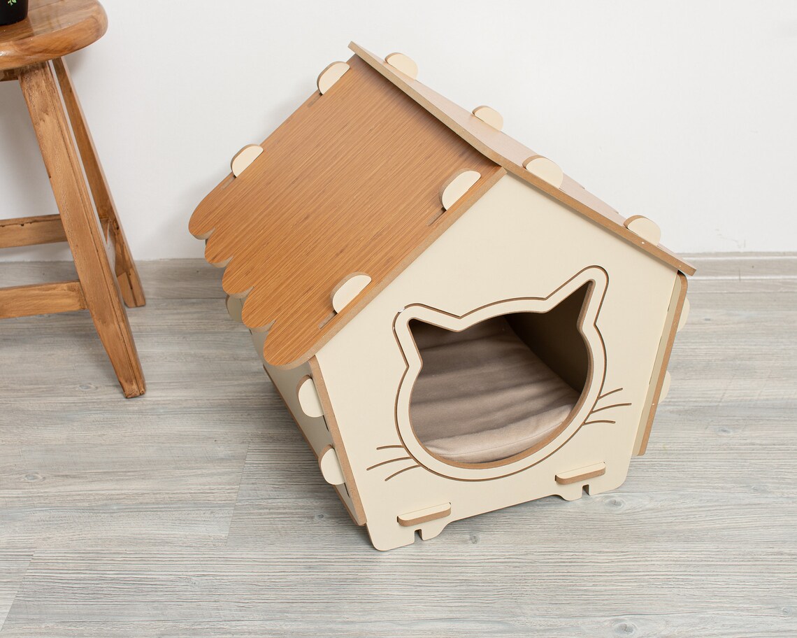 Wooden Cat House cat box cat furniture cat bed pet house Etsy